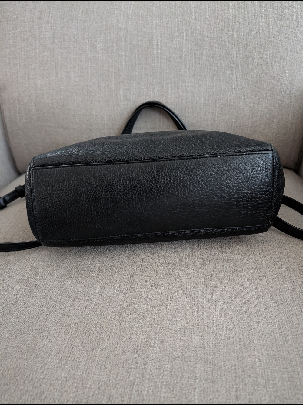 Coach Black Leather Tote with Gold Hardware - Picture 5 of 7
